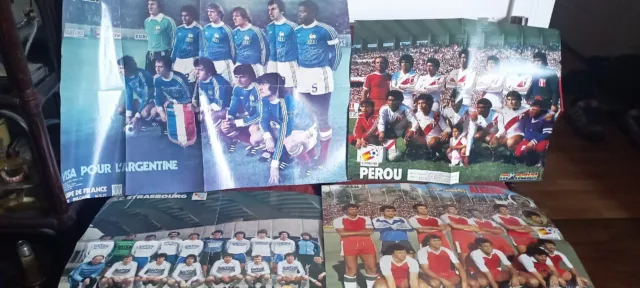 Magazine Football Mondial Lot 11 Poster Football Mondial ( St Etienne - Platini 2