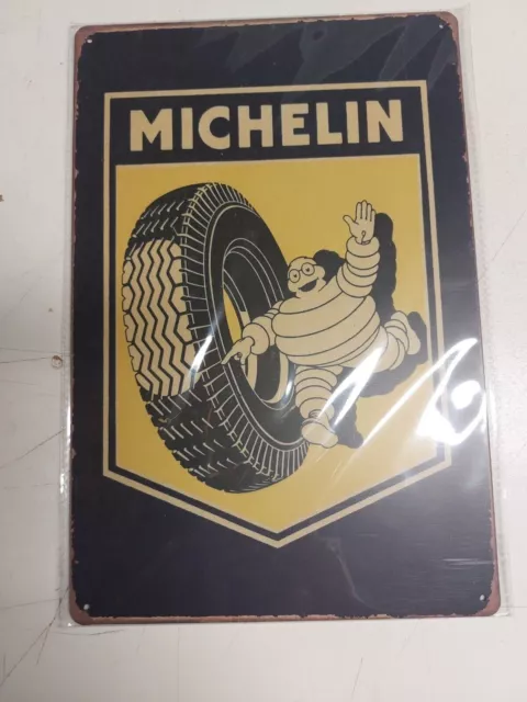 PLAQUE PUBLICITAIRE EN METAL Michelin