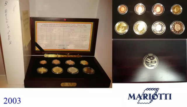 2003 Belgium Divisional Proof 8 Coins Euro MF8786