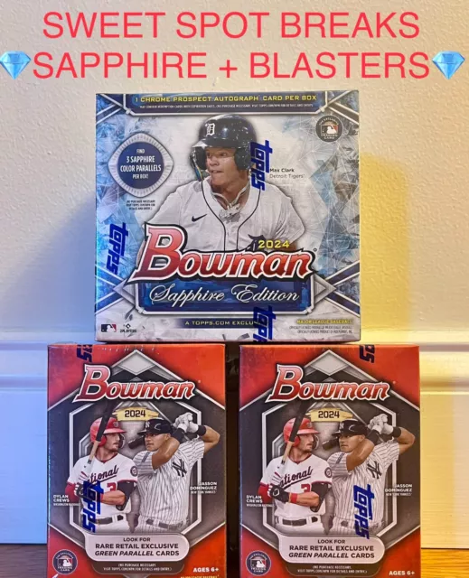 ARIZONA DIAMONDBACKS 2024 Bowman Baseball Sapphire Hobby 3 Box Break 7