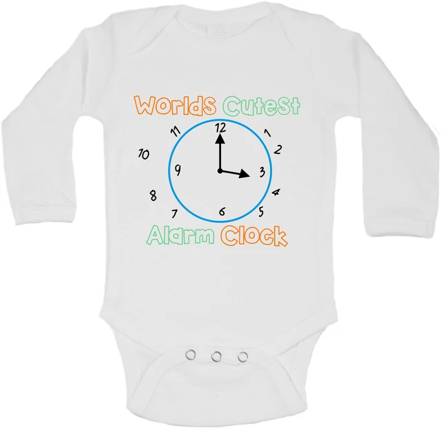 Mondi Più Simpatico Sveglia Personalizzati Manica Lunga Bambino Body Body Unisex