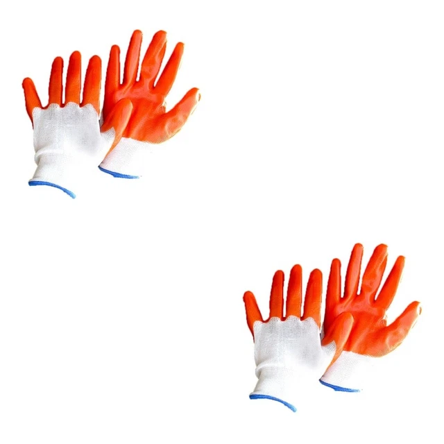 2 pares de guantes blancos de protección antiarañazos para manipulación de animales