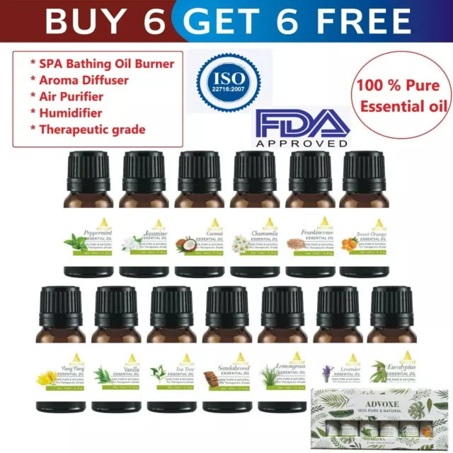 Essential Oil 100% Pure & Natural Aromatherapy Diffuser Essential Oils 10ml AU