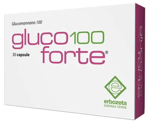 Erbozeta Gluco 100 forte glucomannano 100 30 capsule da 900 mg