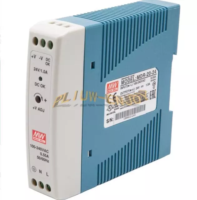 1PCS NEW MEAN WELL Switching Power Supply Module MDR-20 DIN Rail Type MDR-20-24