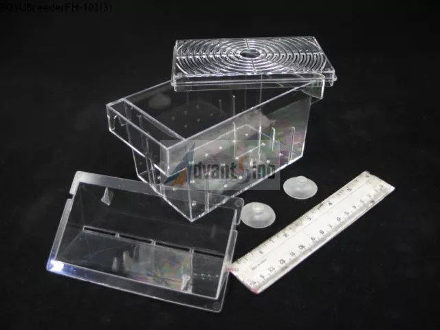 5" 2-in-1 Single Acrylic Fish Spawn Hatchery/Breeder Box (SHIP FROM USA)