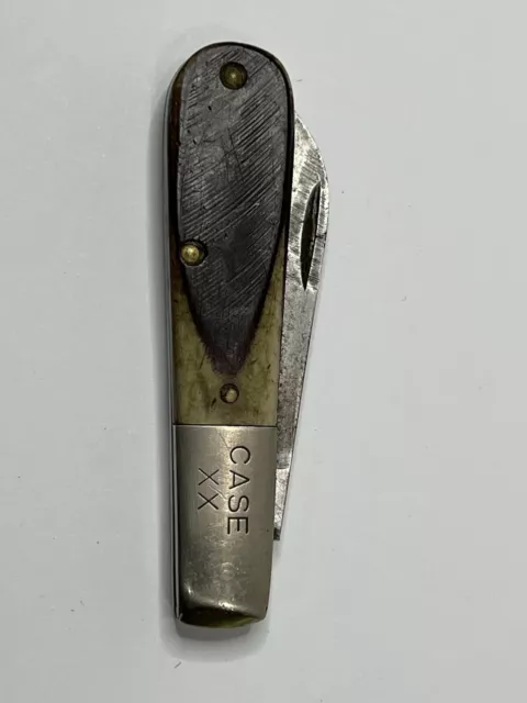 Vintage Case XX Barlow Sawcut Red Bone Pocket Knife