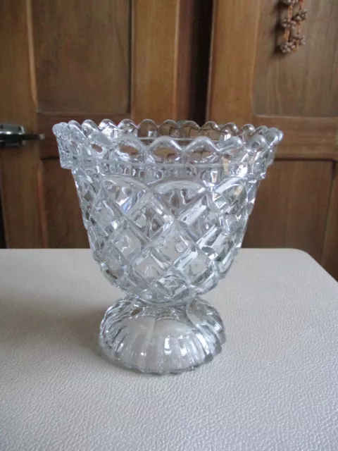 Vase ou gros photophore bougeoir en cristal vintage com neuf ORREFORS