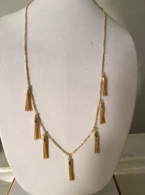 $48 Vince Camuto  Gold Tone Haute Tassels Necklace VC-1