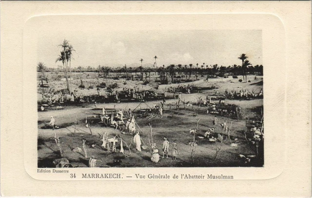CPA AK MAROC MARRAKECH Vue Generale de L'Abattoir Musulman (10552)
