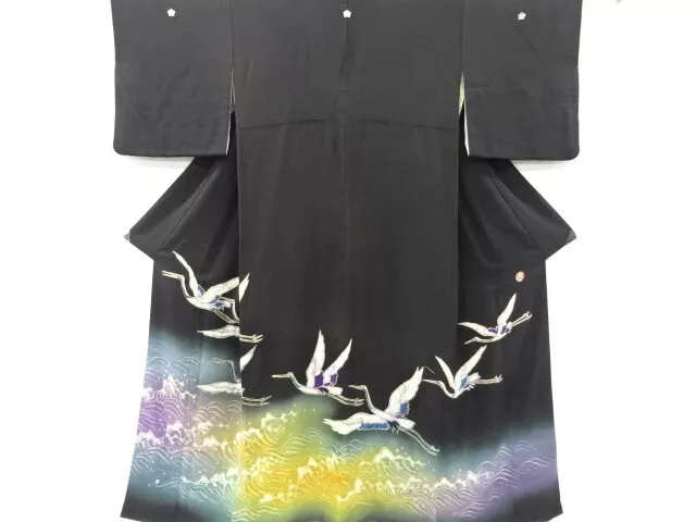 4824689: Japanese Kimono / Premium! Vintage Tomesode / Embroidery / Rough Wave &
