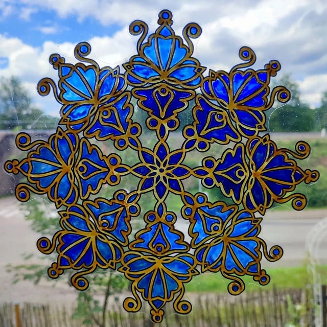 WICOART WINDOW COLOR Sticker Cling Decal Vitrail Suncatcher Mandala WICOART WINDOW COLOR Sticker Cling Decal Vitrail Suncatcher Mandala