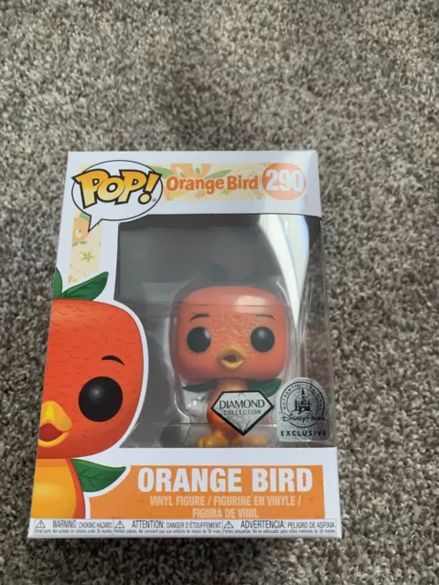 Funko Pop Disney Parks Exclusive Orange Bird Diamond Collection 290 Vinyl Figure