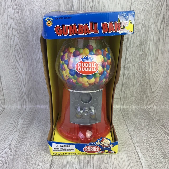 DUBBLE BUBBLE GUMBALL Coin Bank Gum Machine Candy Dispenser w/ Gumballs
