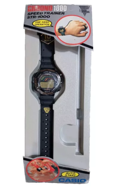 Rare New Vintage 1990 90s Casio Chrono 1000 STR-1000 digital Alarm Timer Watch