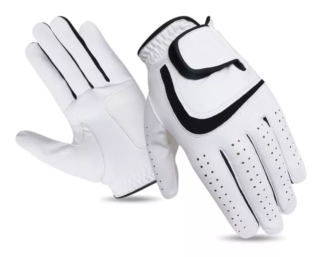 Set of 3 JL Golf all weather synthetic gloves Size medium  Mens Excellent grip