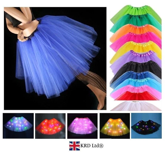 GONNA TUTU DONNA RAGAZZA 3 STRATI ALTA QUALITÀ Halloween abito fantasia gallina festa regno unito