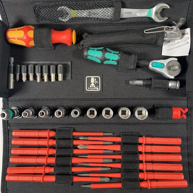 Kit de mantenimiento de trinquete destornillador Wera 35Pce Kraftform compacto con 2 VDE, 135870