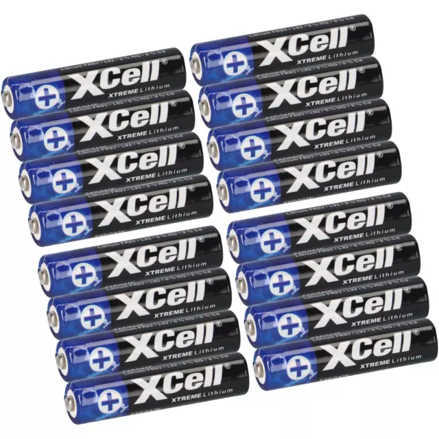 16x Xtreme Pile Lithium AAA Micro FR03 L92 XCell 4x 4er Blister