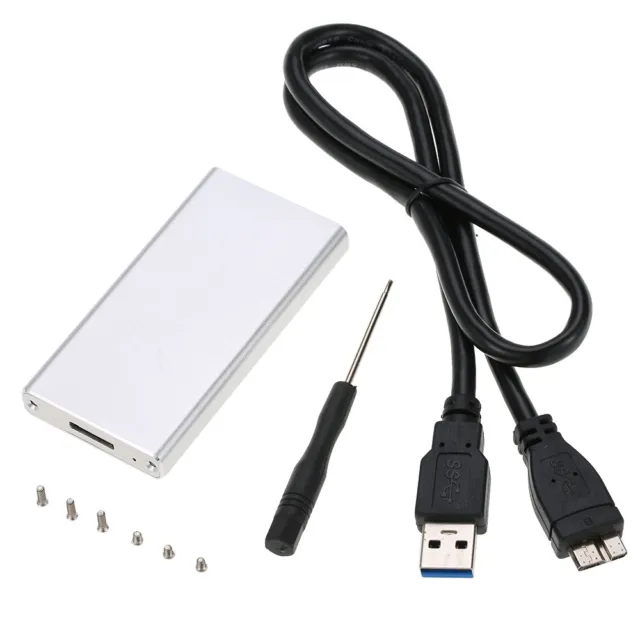 Mini SSD External Enclosure Metal Case mSATA to USB 3 SSD Card Adapter Converter