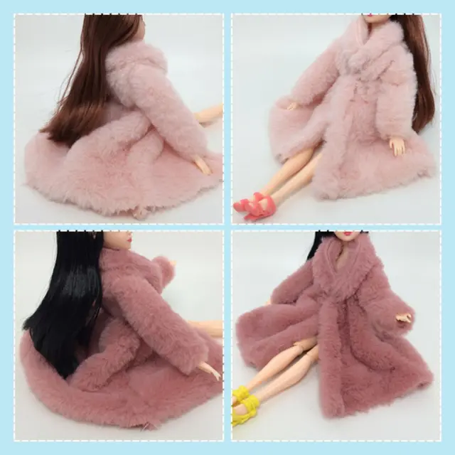 Princess Fur Coat Dress Accessories Clothes for  Dolls Kids Toy SALE 3