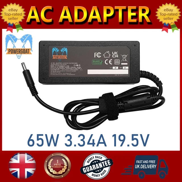 CYD Caricabatterie 65W 19.5V 3.34A Per Notebook Dell - Adattatore AC Con Spina 7.4x5.0mm, Cavo 2.5m - 5