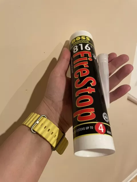 6 tubes of Boss 816 Red Intumescent Firestop Sealant 10.3 oz cartridge