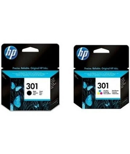 Kit 2 Cartucce Originali Hp301Bk + Hp301C -  Nero + Colore Ufficiali Hp