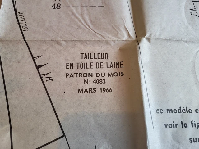Patron De Couture Vintage 1966 - Chemise De Nuit Femme, Magazine Mode Et Travaux, Origine France