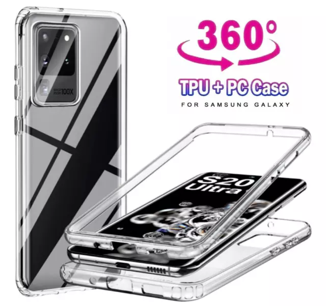 360 Case Full Body Samsung S24 S23 Ultra A04S A54 S22 S21FE A53 Shockproof Cover