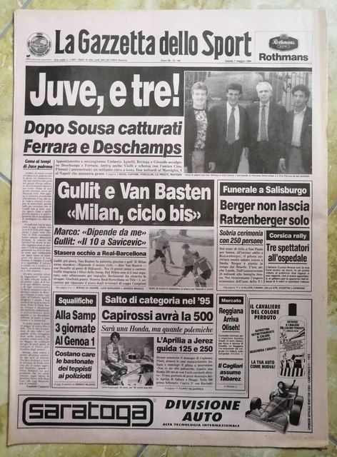 Ancien Journal Gazzetta Dello Sport N°123 Du 26 Mai 1995 – édition Avec Baggio, Juve Et Milan