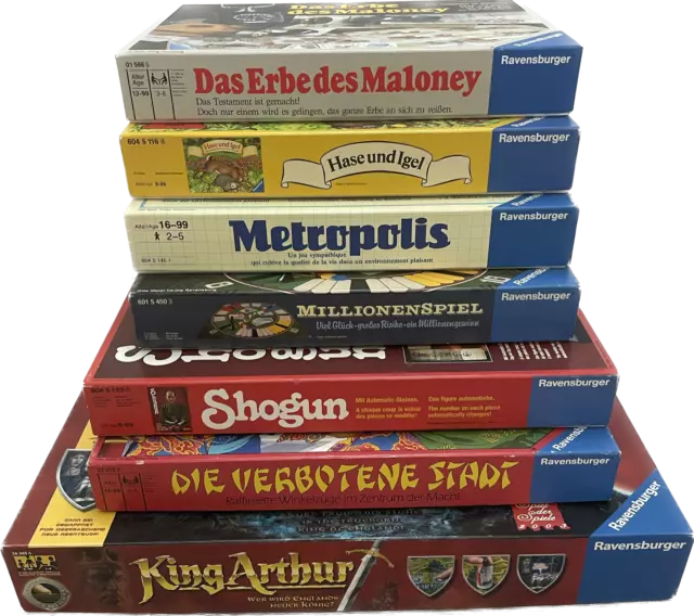 Ravensburger, Shogun Hase Igel, Verbotene S. Millionen, Metropolis, Erbe, King A