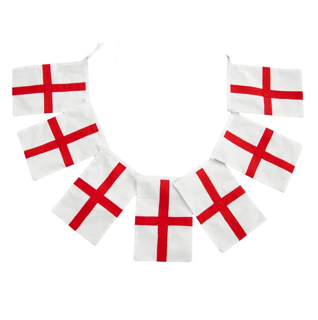 10 20 50 100 Metre's England Euro 2024 Fabric Flags Party Bunting