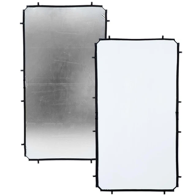 Manfrotto 3.6x6.6' Skylite Rapid Fabric Reflector, Silver/White #LL LR81231R