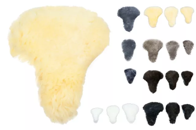 BIKE BICYCLE SADDLE SEAT SHEEPSKIN COVER FUR RELUGAN COLOURS Soft&Warm ALL SIZES