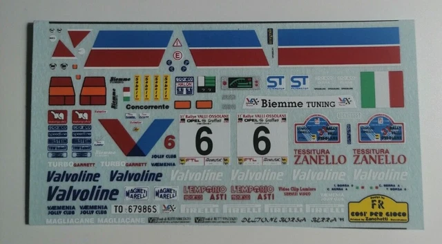 Decalcomanie 1/43 Per Auto Da Corsa &ndash; Set Generico Valvoline Bosch Cibie Sachs Shell &ndash; Top Model