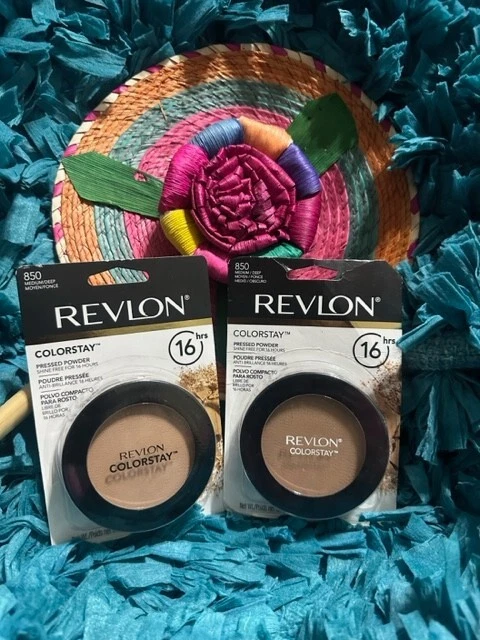 Lote de 2 polvo prensado Revlon Colorstay 850 mediano/profundo regalo gratuito