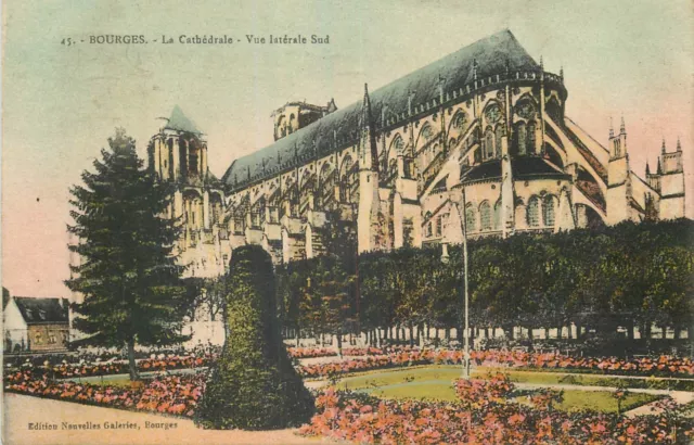 Cp Bourges Cathedrale Vue Laterale Sud - B 40009