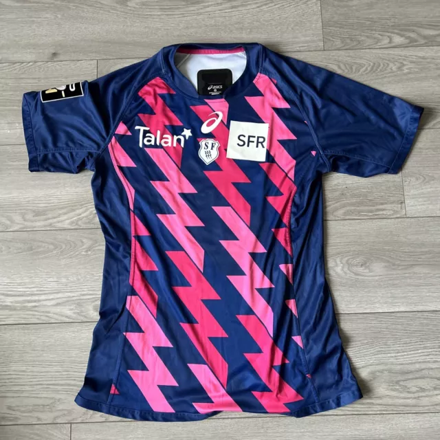 Maillot stade Francais Asics Porté #8 Sergio Parisse - XL Saison 2017/18