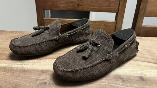 ZARA MENS BROWN Suede Leather Driving Shoes Tassle Loafers UK9 EU43 39.99 PicClick UK