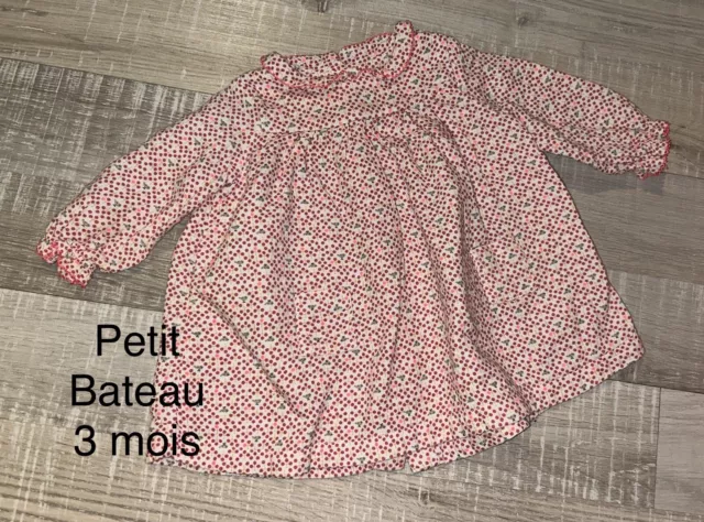 Petit bateau 3 MOIS FILLE : robe coton mi saison