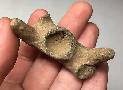 Pre-Columbian Dog Finger Puppet Figurine Terracotta Canine Pottery Statuette 2