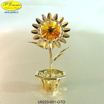 COLIBRI' GOLD CRYSTOCRAFT SWAROVSKI ELEMENTS IDEALE PER BOMBONIERE 