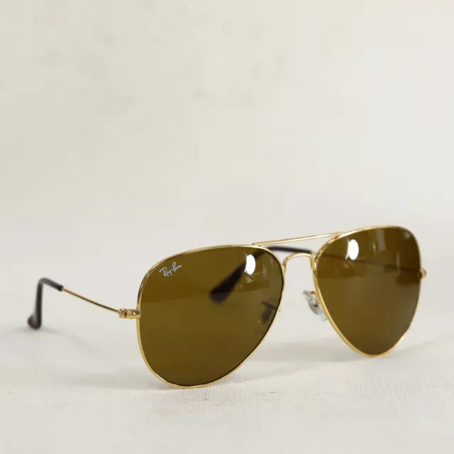 Ray-Ban Sunglasses RB3025 AVIATOR LARGE METAL Gold/Brown 140mm