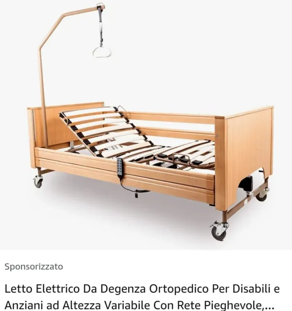 Letto da degenza elettrico ortopedico + materasso antidecubito. COME NUOVO