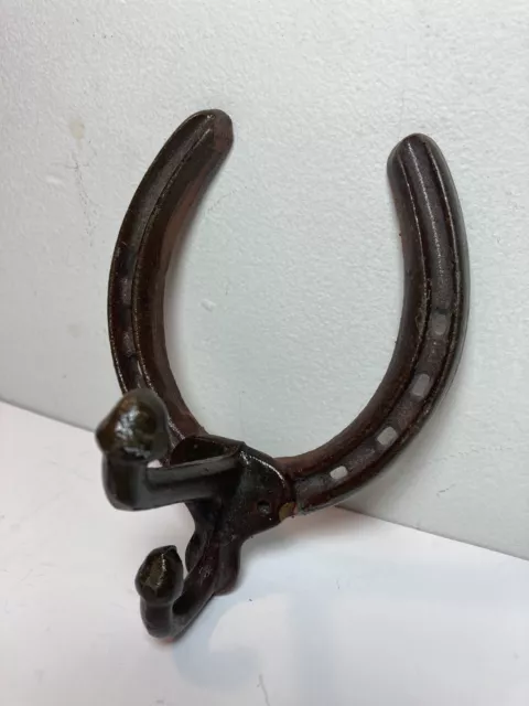 Horseshoe Wall Double Hook - Hanger Rack Coat Hat Tack Western Decor
