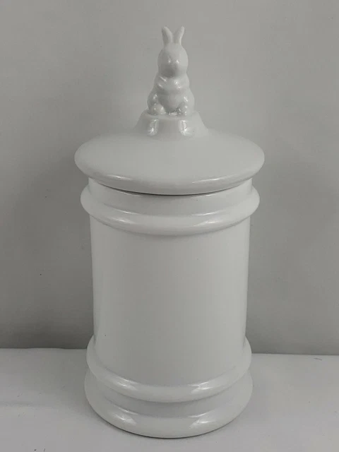 Pottery Barn Kids BUNNY Canister Jar Nursery Baby Peter Rabbit Beatrix EASTER