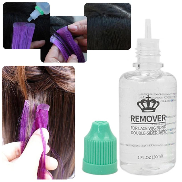 Extensiones de cabello adhesivas en botella de 30 ml peluca de encaje pegamento unión tupé removedor D