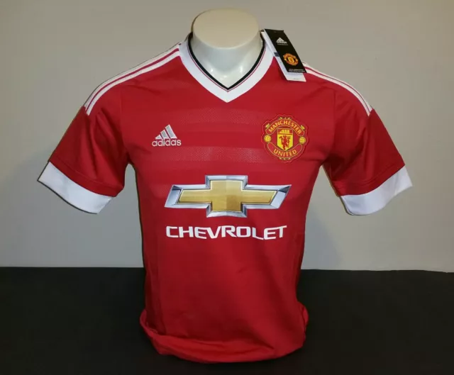 Adidas Manchester United Home Jersey 15/16, Red/White, Size S