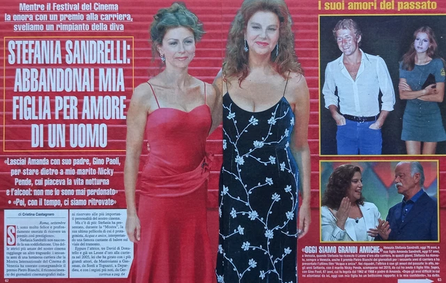 Italian Clipping Ritaglio 2022 STEFANIA SANDRELLI abbandonai mia 4 PAGINE